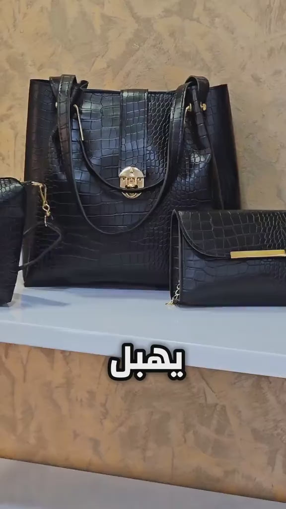 Sac croco noir