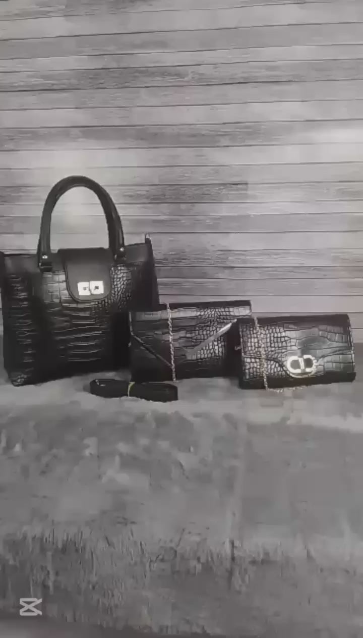 Sac croco noir new