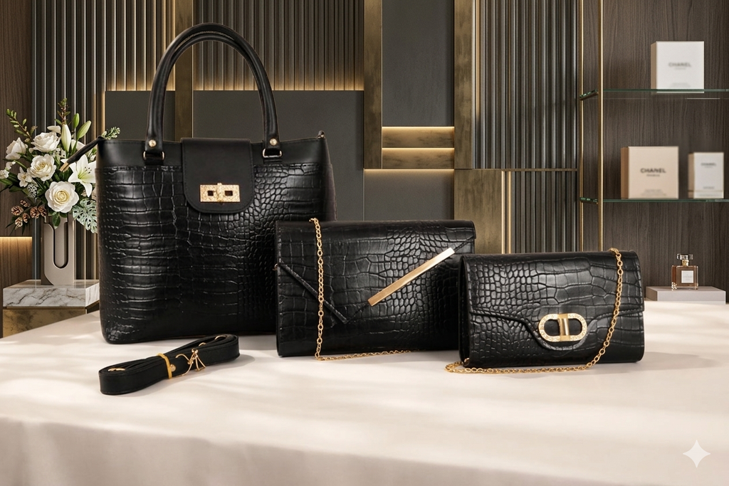 Sac croco noir new