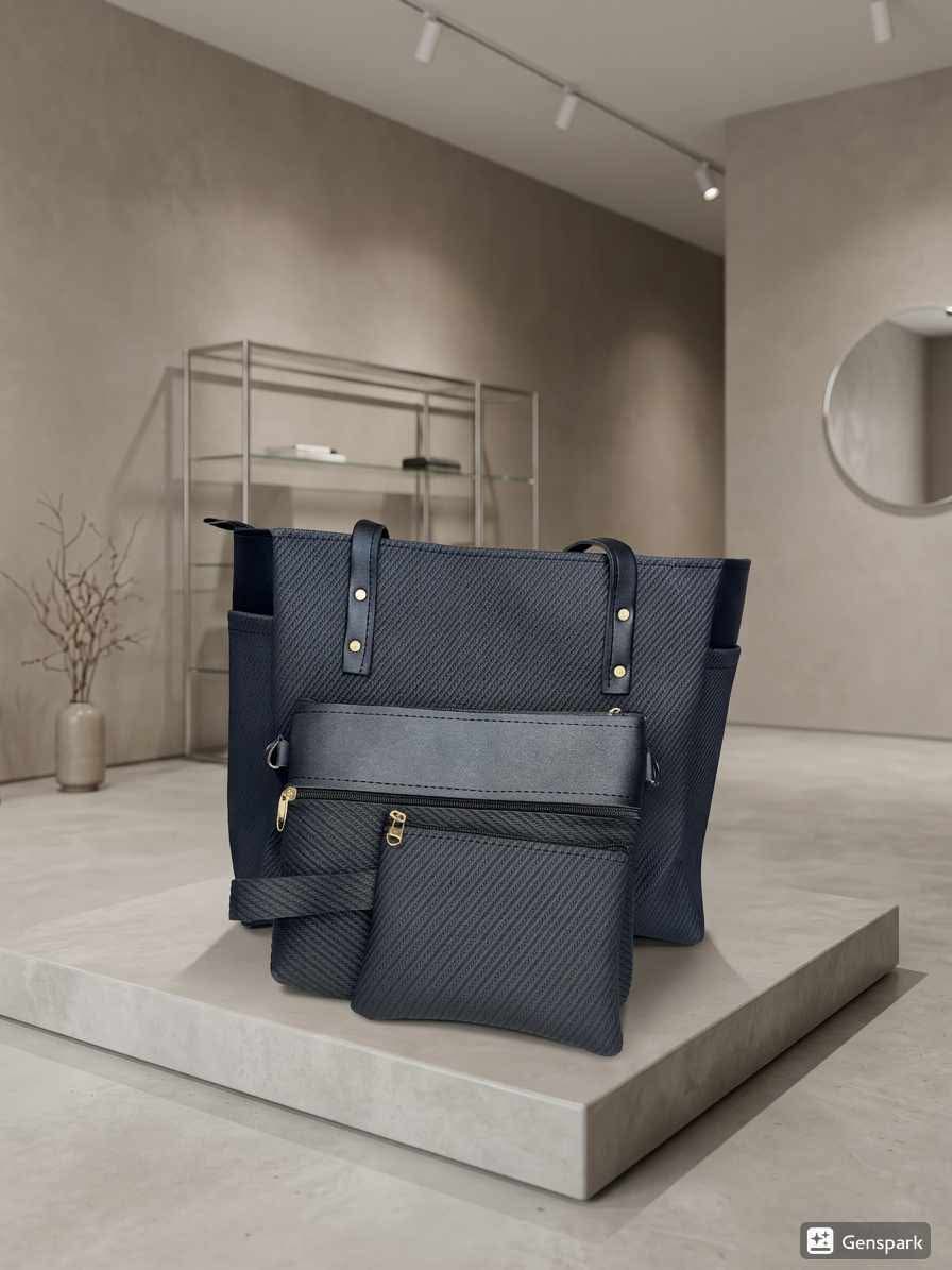 Sac carré bleu 3pcs