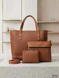 Sac carré marron 3pcs