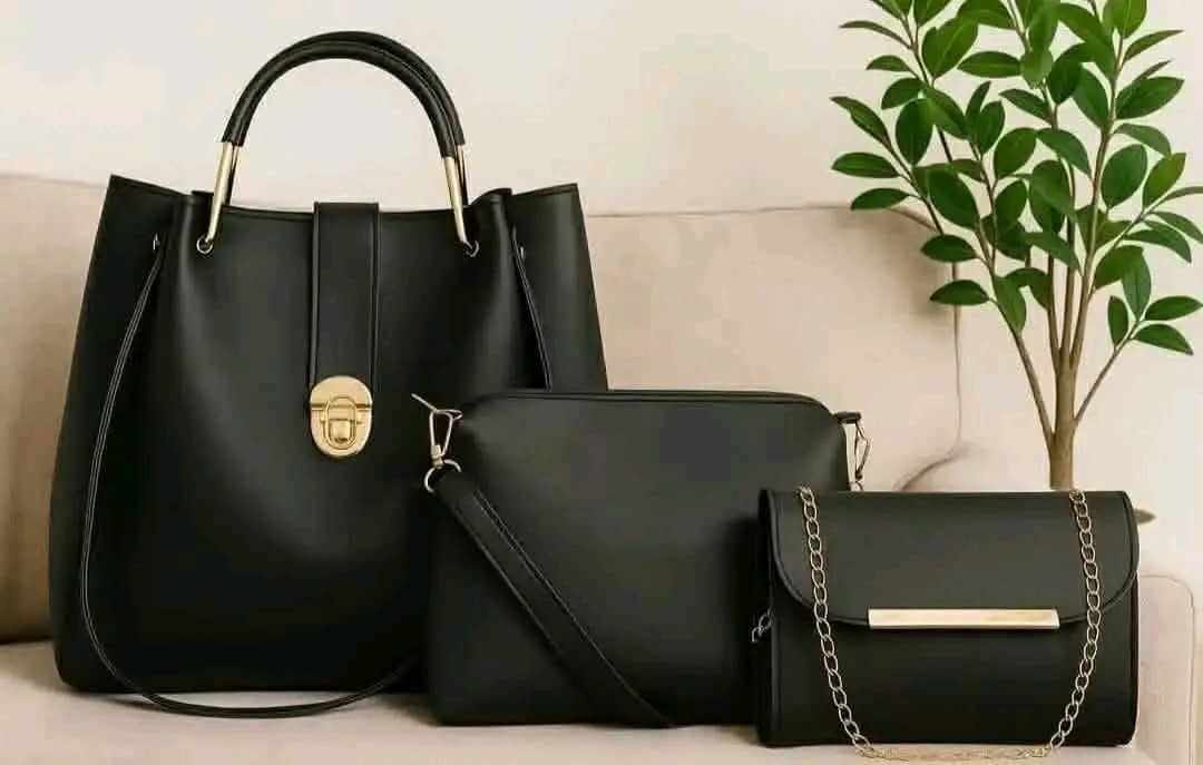 Sac noir simple 3pcs